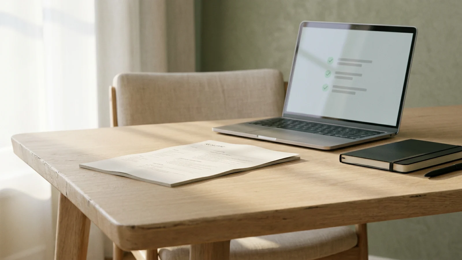 A one-column resume beside a phone showing the fields a parser reads from it: name, title, employer, dates, education and skills